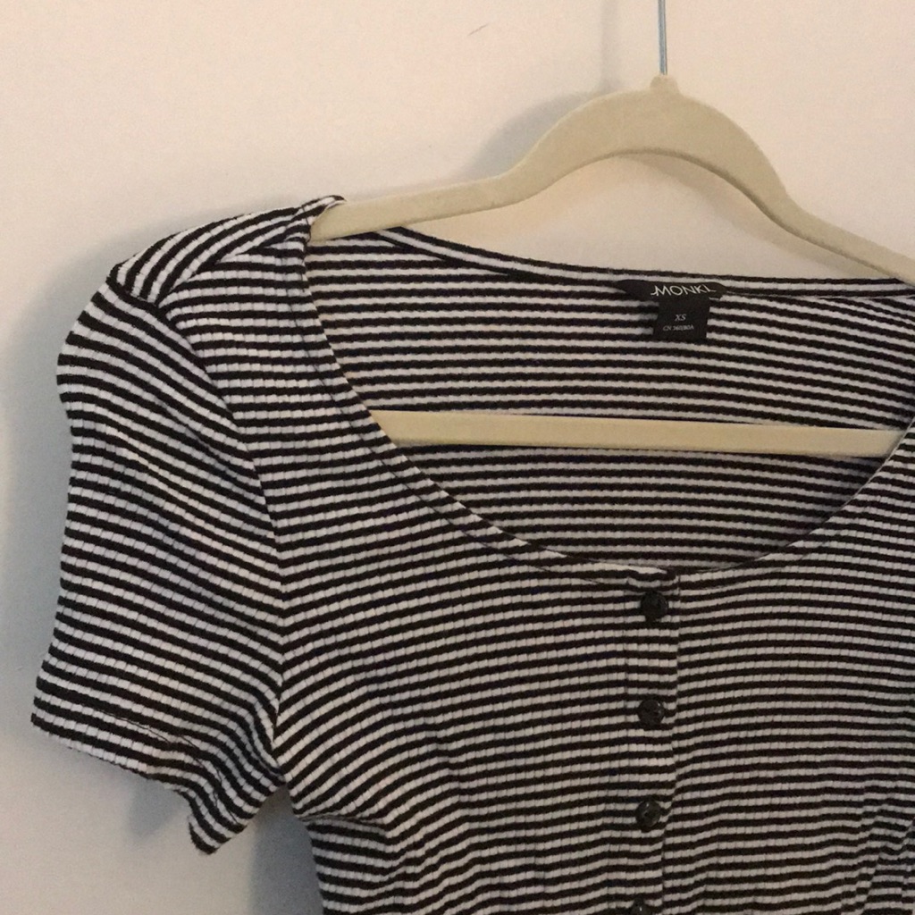 Cropped Button-Down Tee
